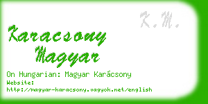 karacsony magyar business card